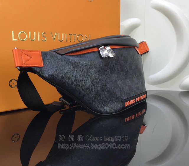 LV腰包 N40161 路易威登Discovery腰包 LV男士斜背包 LV棋盤格肩背包  ydh2952